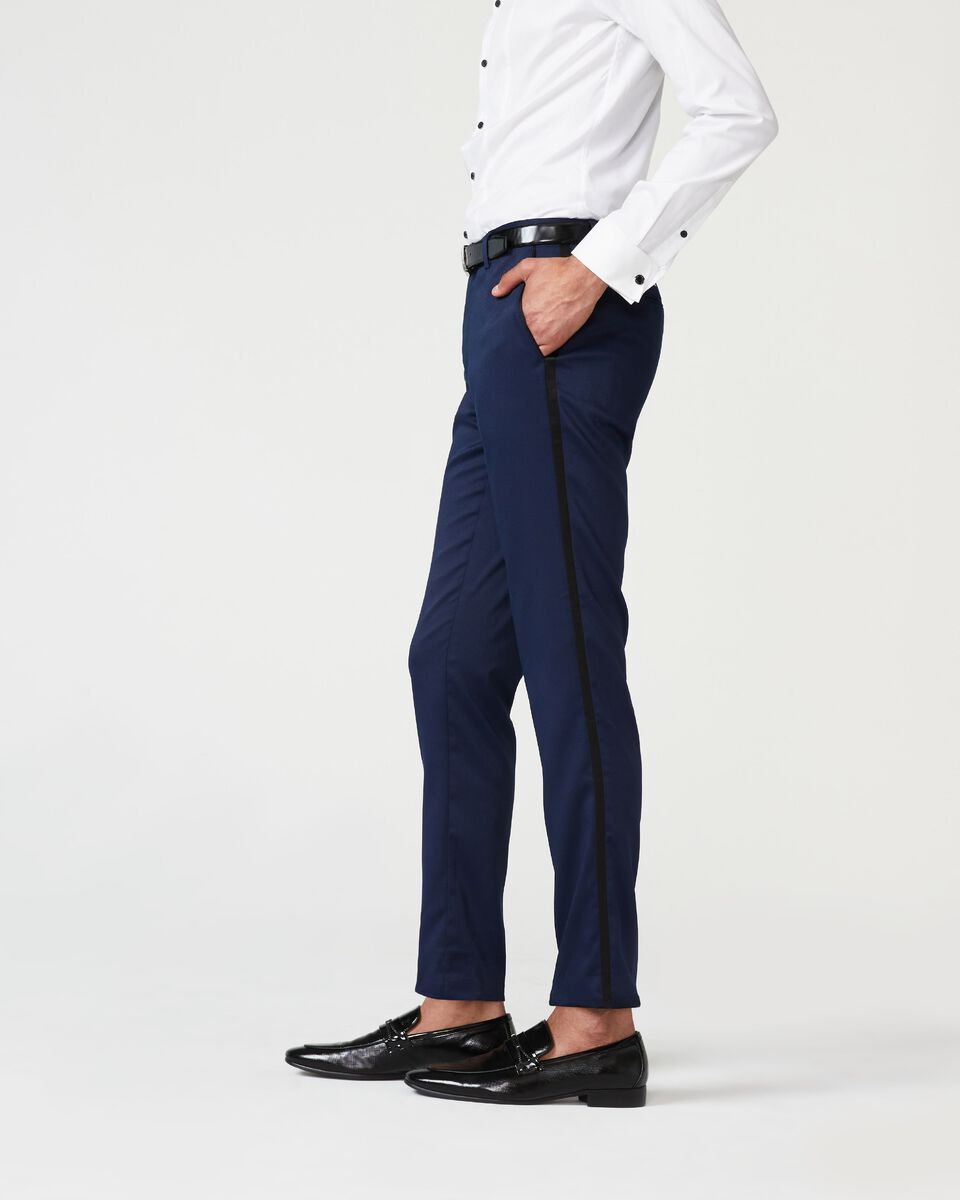 Mens French Navy Tailored Suit Pant